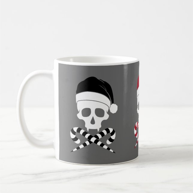 Customisable Skull Santa Claus Coffee Mug (Left)