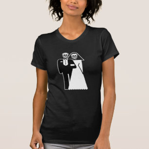 Customisable: Skulls Bride & Groom T-Shirt