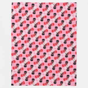 Customisable Skulls & Crossbones Fleece Blanket