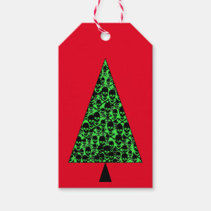 Customisable Skully Xmas Tree Gift Tags