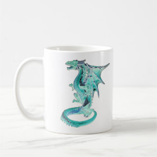 Customisable Sky Blue Dragon Ceramic Coffee Mug