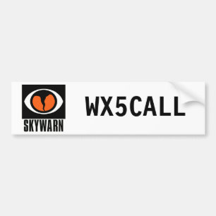 Customisable SKYWARN Call Sign Bumper Sticker