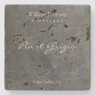 Customisable Slate Travertine Wine Coasters