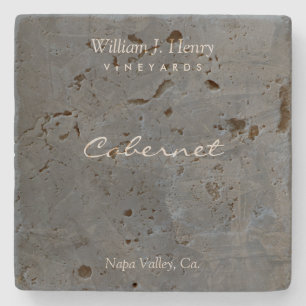 Customisable Slate Travertine Wine Coasters