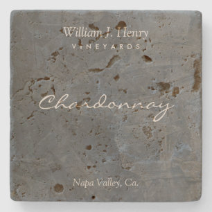 Customisable Slate Travertine Wine Coasters