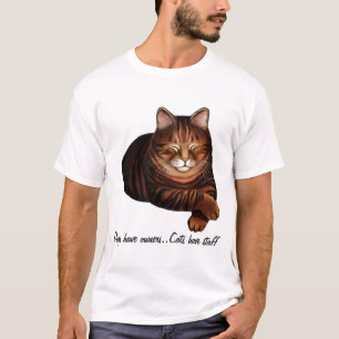 Customisable Sleeping Brown Tabby Cat Shirt