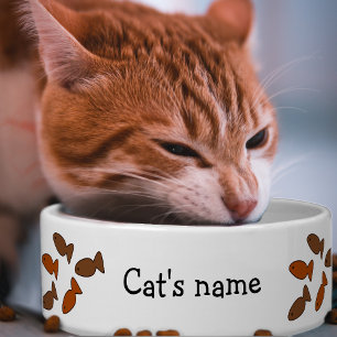 Customisable Slogan Cat Biscuit Treats Bowl