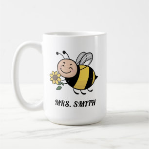 Customisable Smiling Bee Teacher Appreciation Gift Coffee Mug