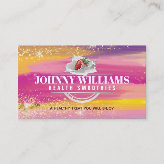 Customisable Smoothies Business Cards (Front)