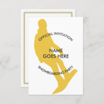 Customisable Snowboarding Party Invitation