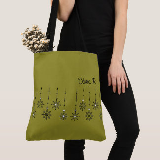 Customisable Snowflake Canvas Tote Bag