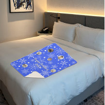 Customisable Snowflake Flurry Sherpa Blanket