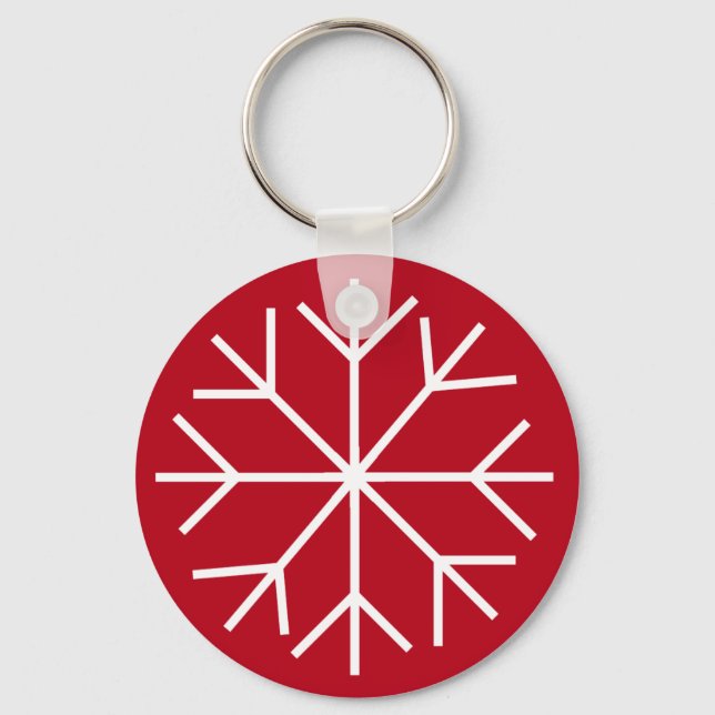 Customisable Snowflake Key Ring (Front)