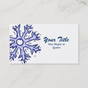 Customisable snowflake winter business cards