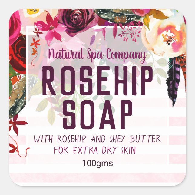 Customisable Soap Label (Front)