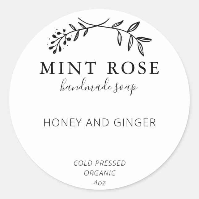 Customisable Soap Labels (Front)