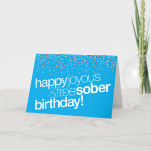 Customisable Sobriety Birthday Card