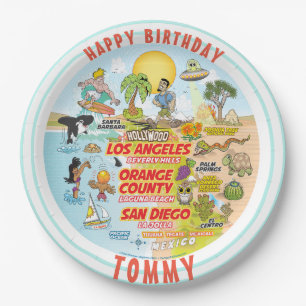 Customisable SoCal Birthday Plate