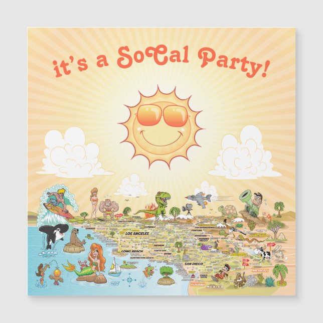 Customisable SoCal Magnet Card (Front)