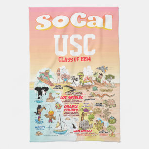 Customisable SoCal Tea Towel