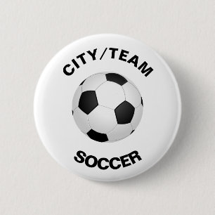 Customisable Soccer 6 Cm Round Badge