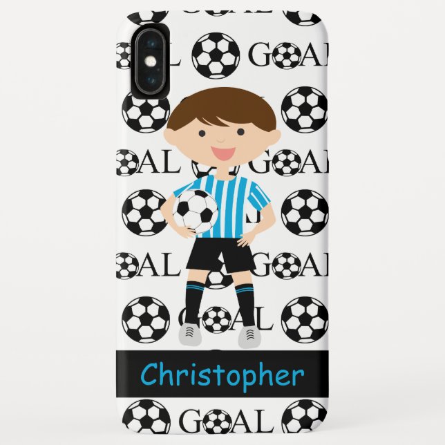 Customisable Soccer Boy Goal 1 Case-Mate iPhone Case (Back)