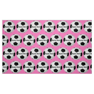 Customisable Soccer Fabric by the Yard NAME, COLOR