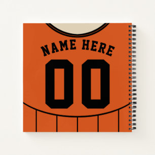Customisable Soccer Football Jersey Notebook