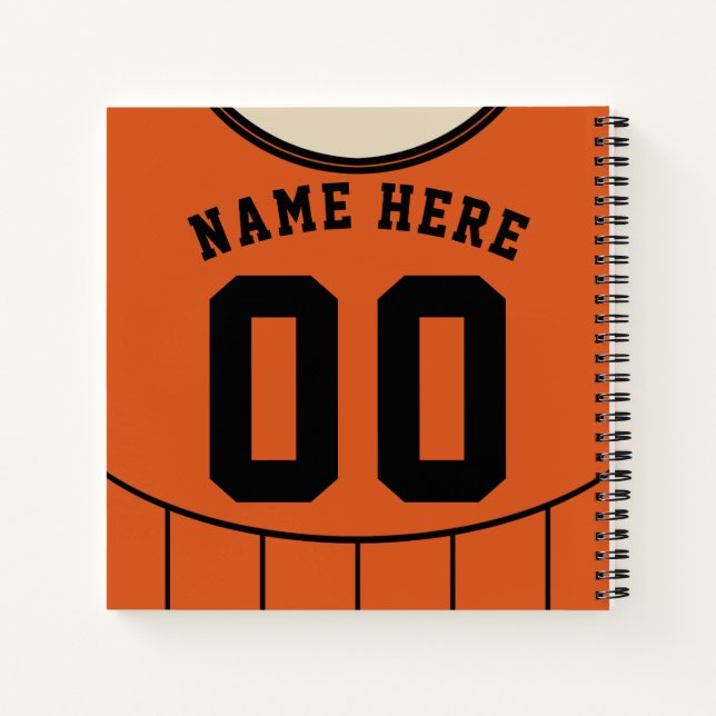 Customisable Soccer Football Jersey Notebook (Back)