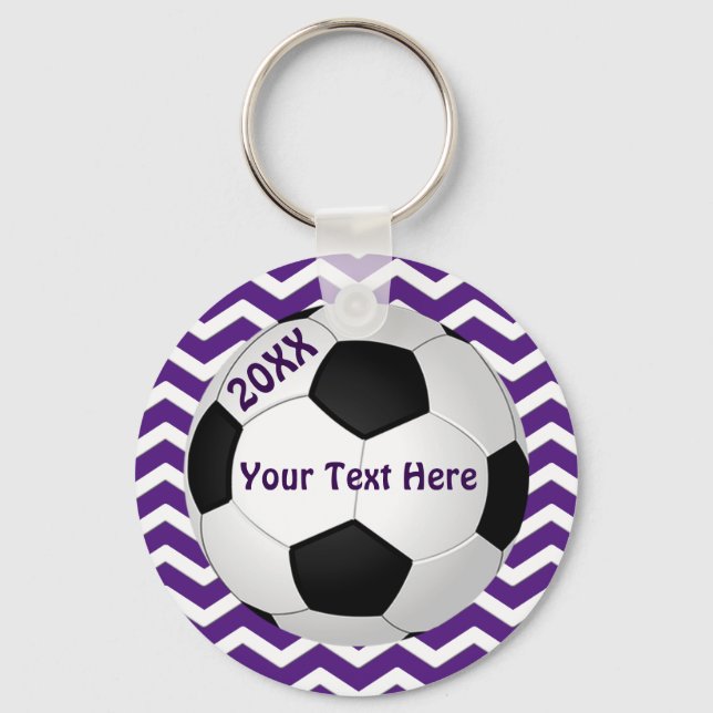 Customisable Soccer Goodie Bag Gifts Key Ring (Front)