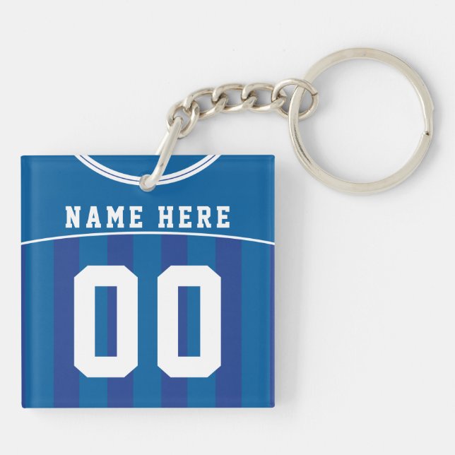 Customisable Soccer Jersey Keyring, Football Key Ring (Back)