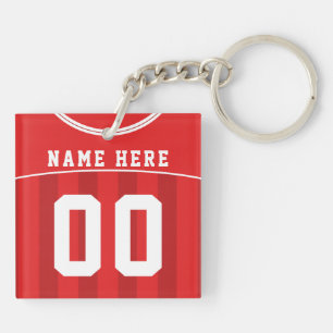 Customisable Soccer Jersey Keyring, Football Key Ring