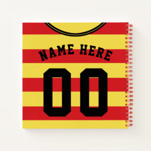Customisable Soccer Jersey Template Notebook