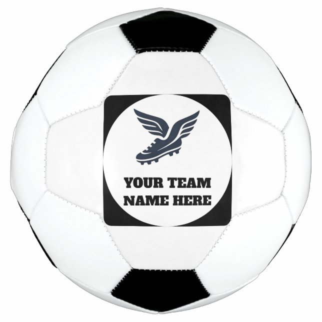 Customisable Soccer Team Winged Football Boot Logo (Front)