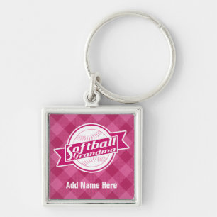 Customisable Softball Grandma Keyring