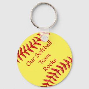 Customisable Softball Party Gifts Cheap Keychains