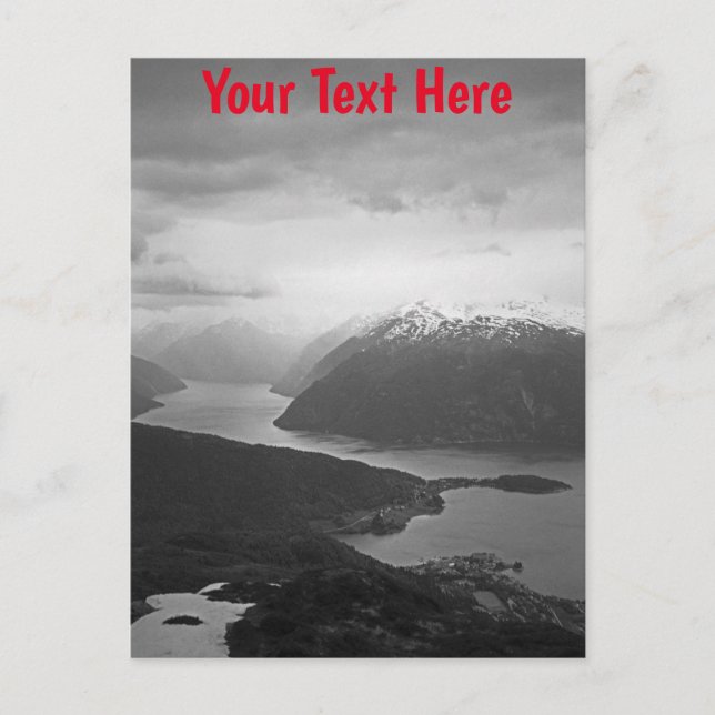 Customisable Sognefjord, Norway Postcard (Front)