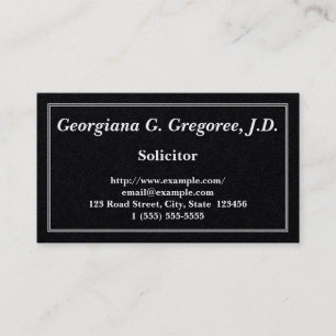 Customisable Solicitor Business Card