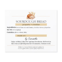 Customisable Sourdough Bread Care Card
