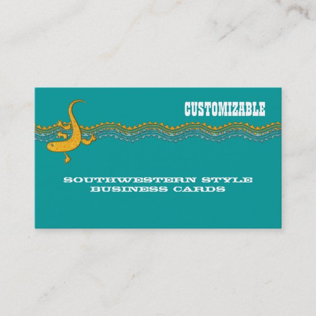Customisable Southwestern Style Business Cards (Front)