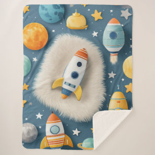 Customisable Space for Baby Sherpa Blanket