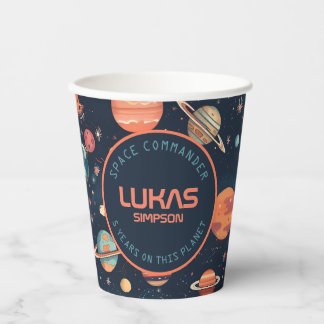 Customisable Space paper Cups - Add your text!