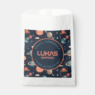Customisable Space paper favour bag- Add your text Favour Bags