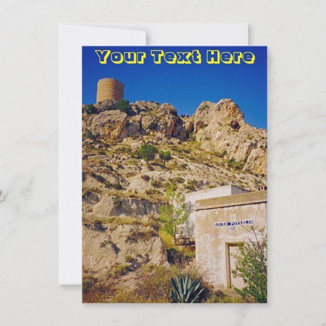 Customisable Spain castle Card (Front)