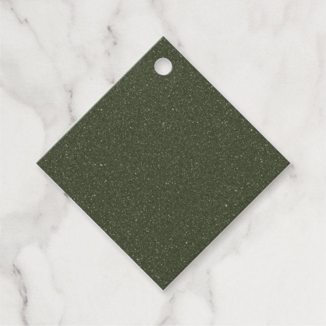 Customisable Speckled Green Favour Tag (Front)