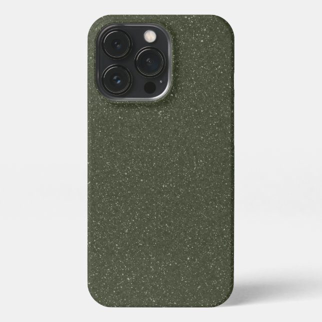 Customisable Speckled Moss Green iPhone Case (Back)