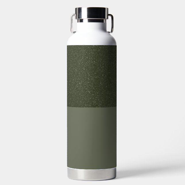 Customisable Speckled Top Green Water Bottle (Front)