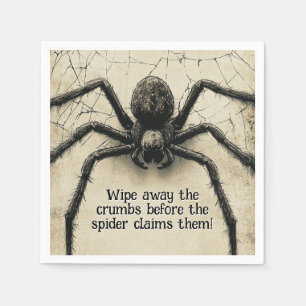 Customisable Spine-tingling Spider HALLOWEEN Bash Napkin