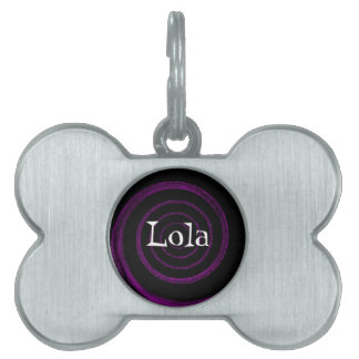 customisable spiral pet tag - Lola