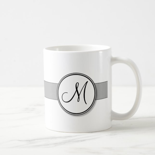 Customisable Split Monogram Seal Template Coffee Mug (Right)